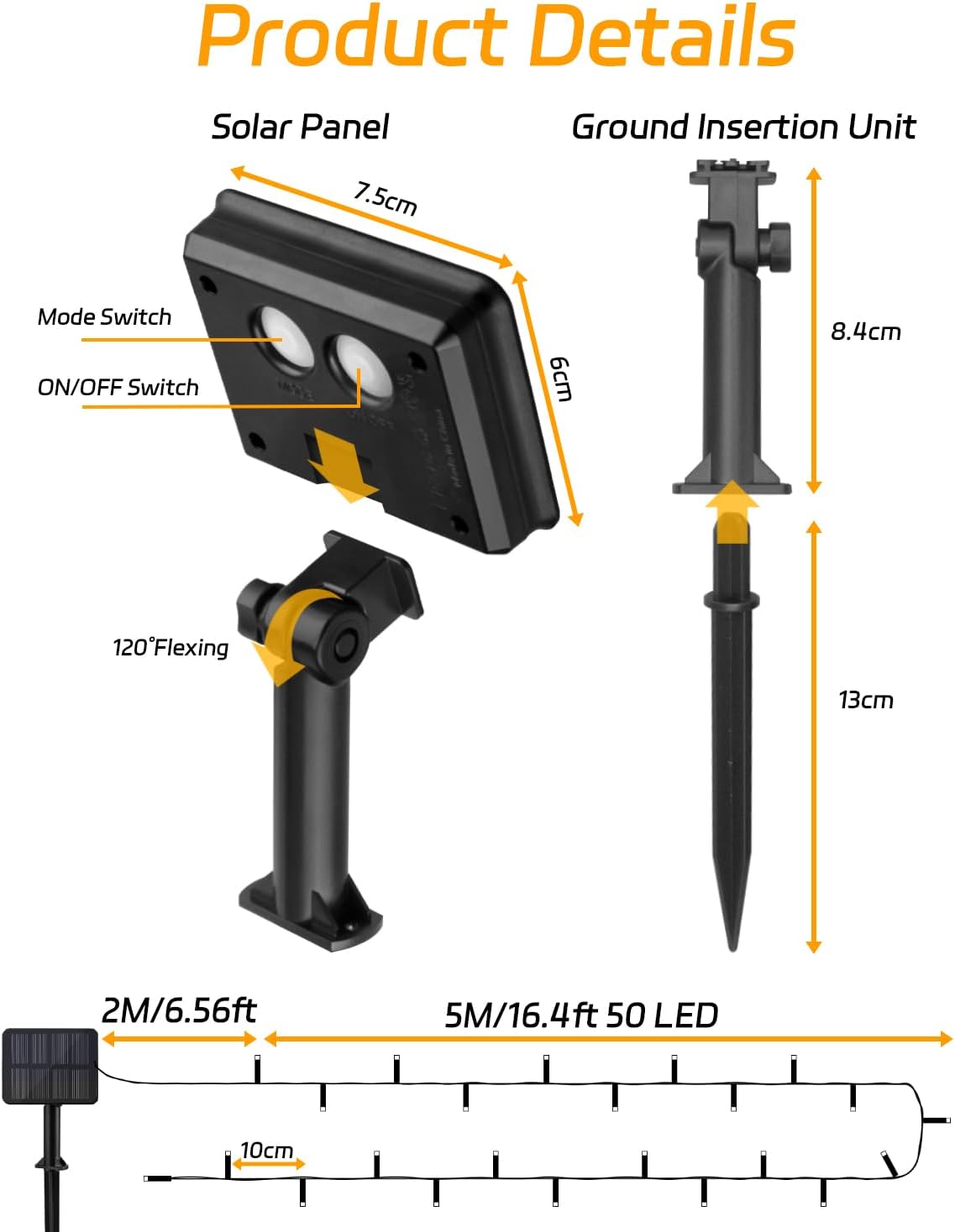 Dalugo Solar Fairy Lights Outdoor