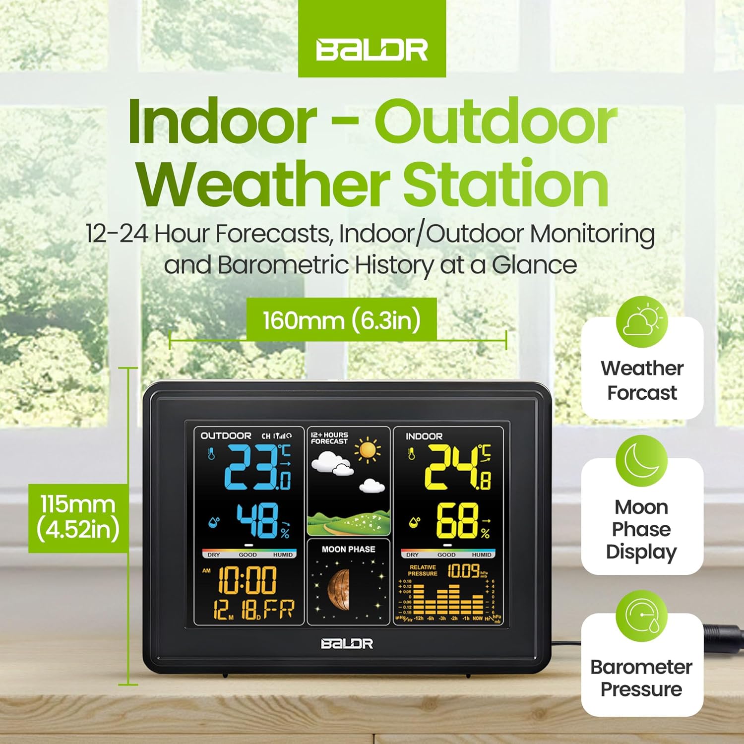 BALDR Home Weather Station & Indoor