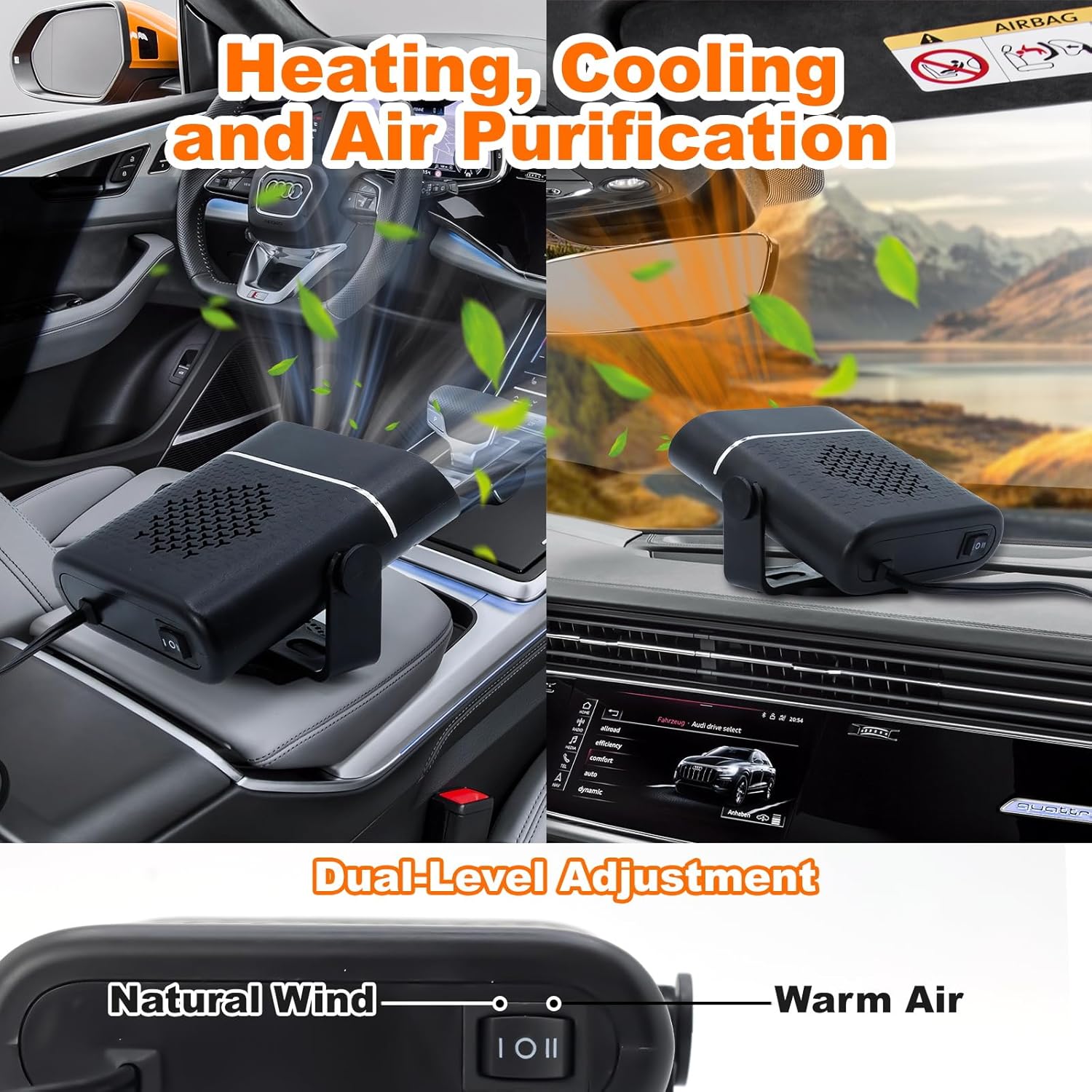 2-in-1 Multi-Function Portable Car Heater