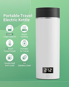AIRMSEN Travel Electric Kettle