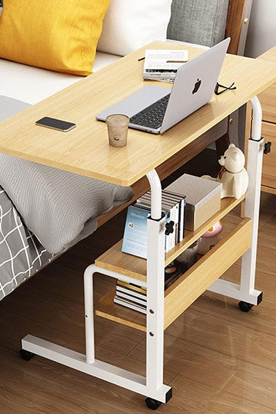 Mobile Laptop Computer Desk For Bedside,