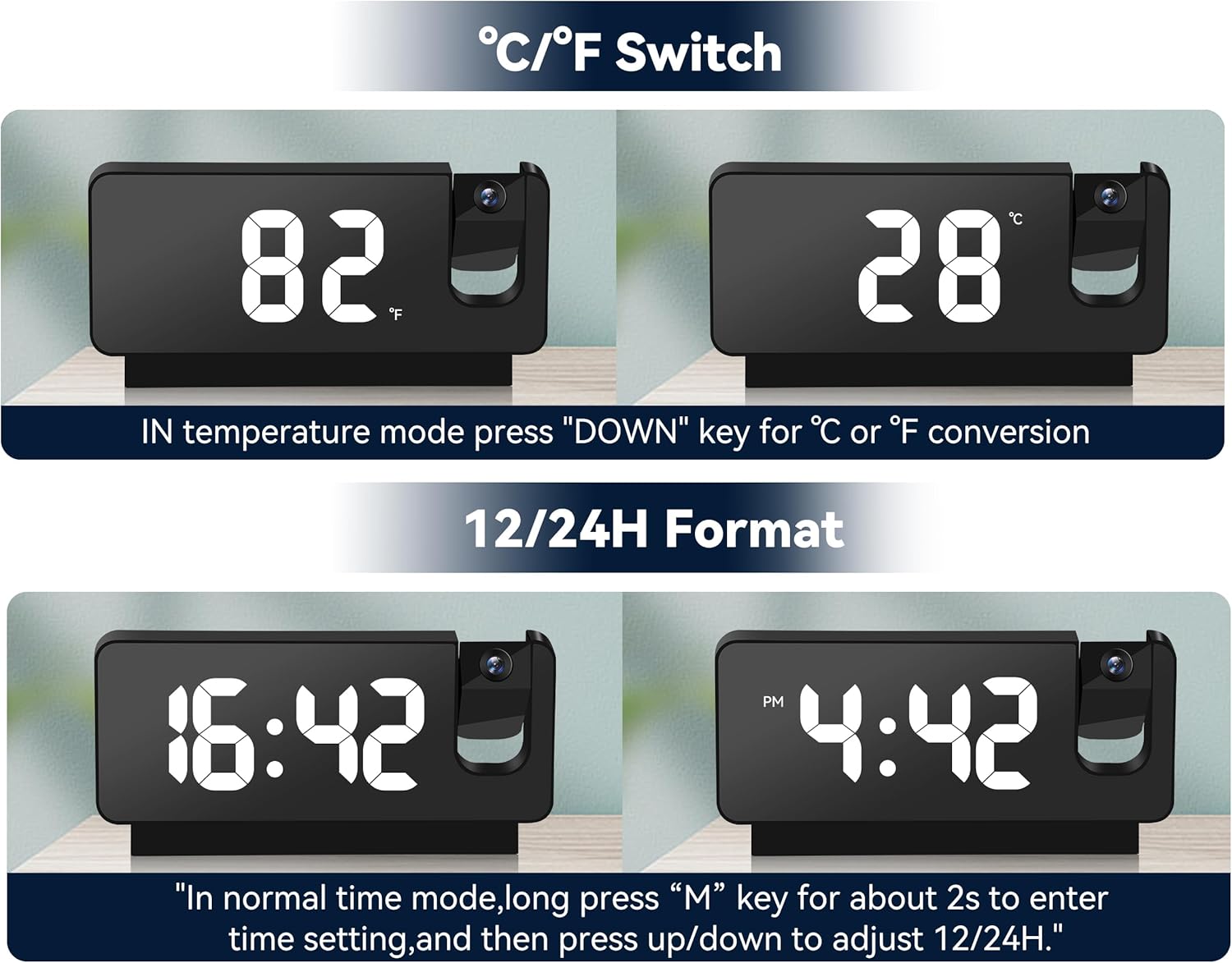 Projection Alarm Clocks For Bedrooms