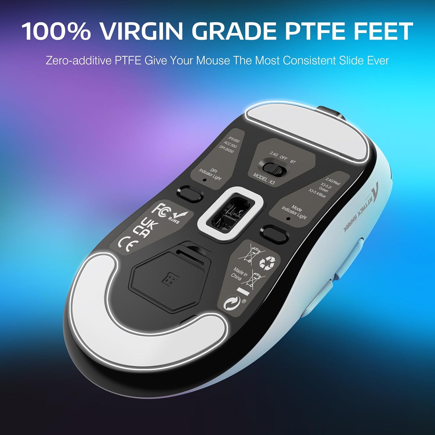 ATTACK SHARK X3 Ultralight Wireless Gaming Mouse