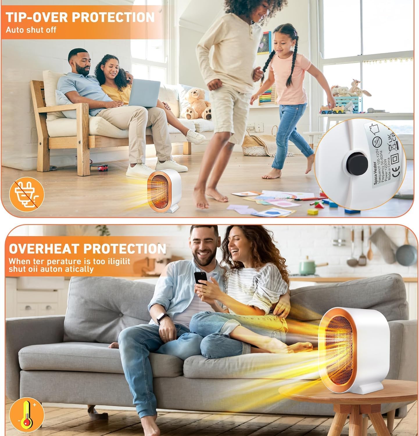 Ceramic Plug In Fan Heater