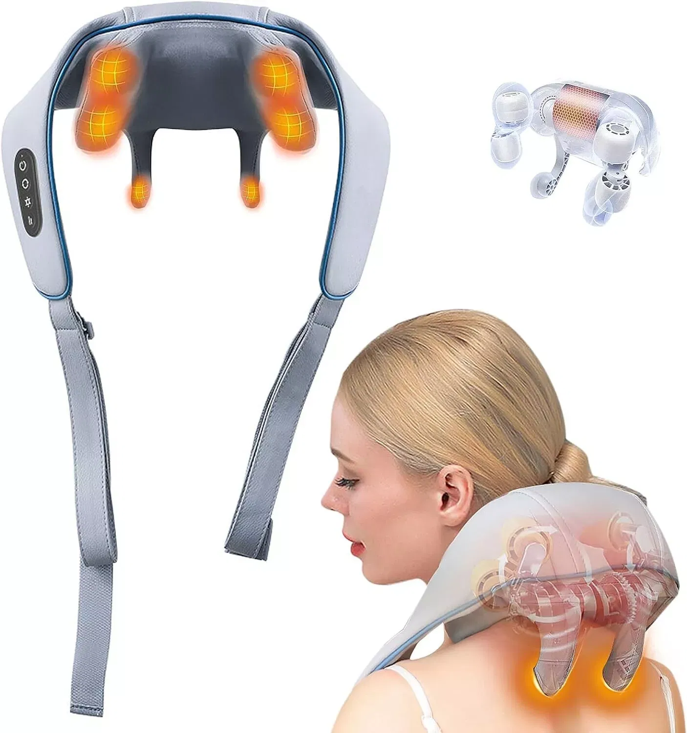 YIZER Mini Shiatsu Neck Massager For Neck & Shoulder
