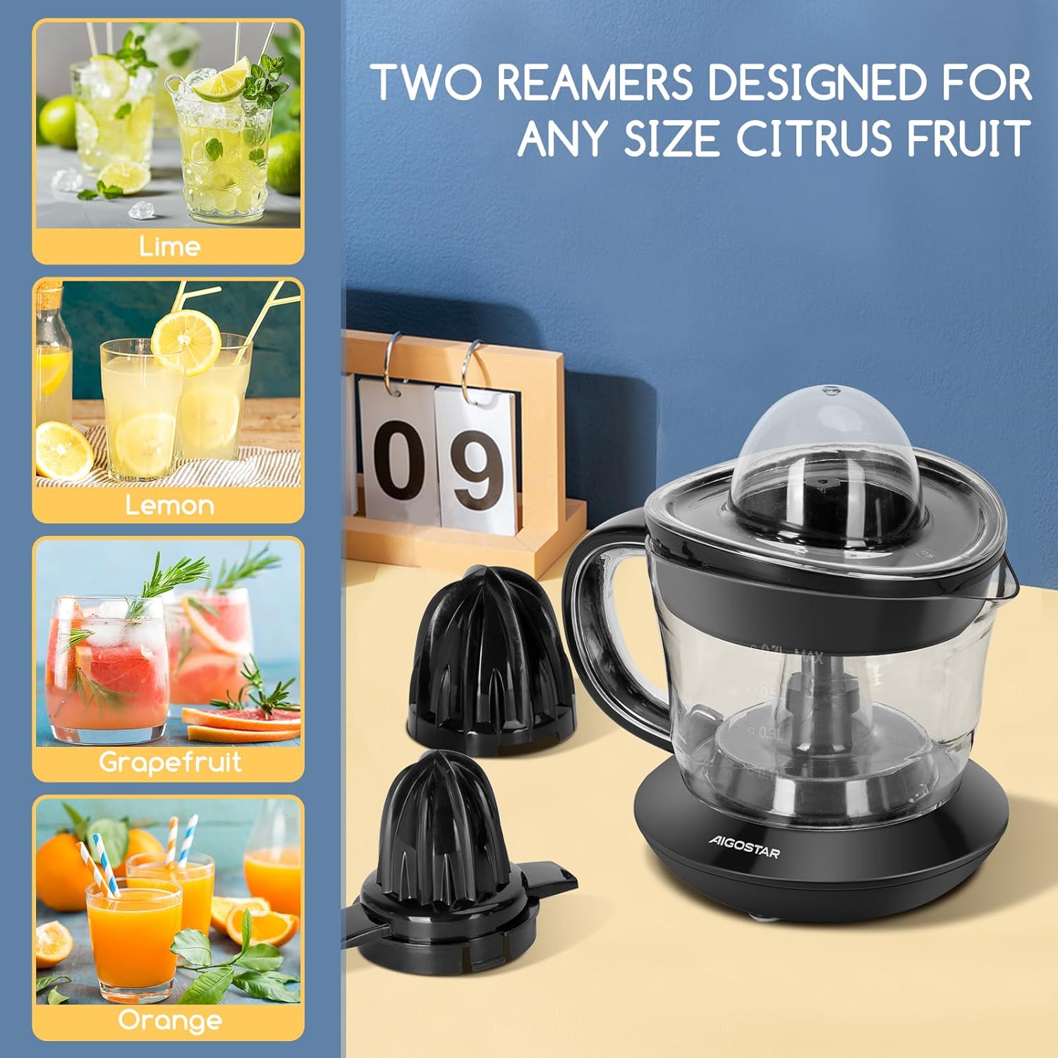 Aigostar Orange Electric Citrus Juicer