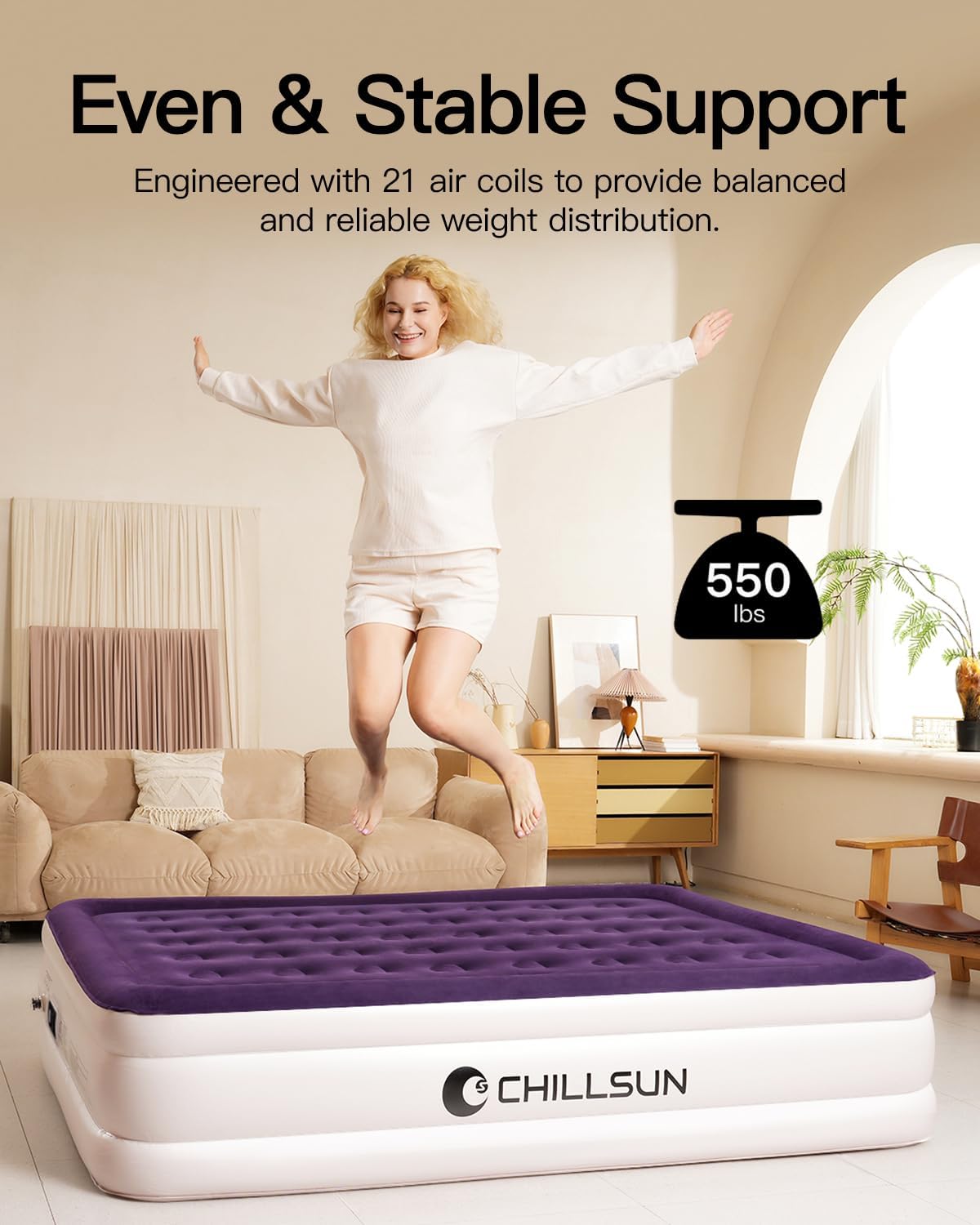 CHILLSUN Twin Air Mattress Inflatable Airbed