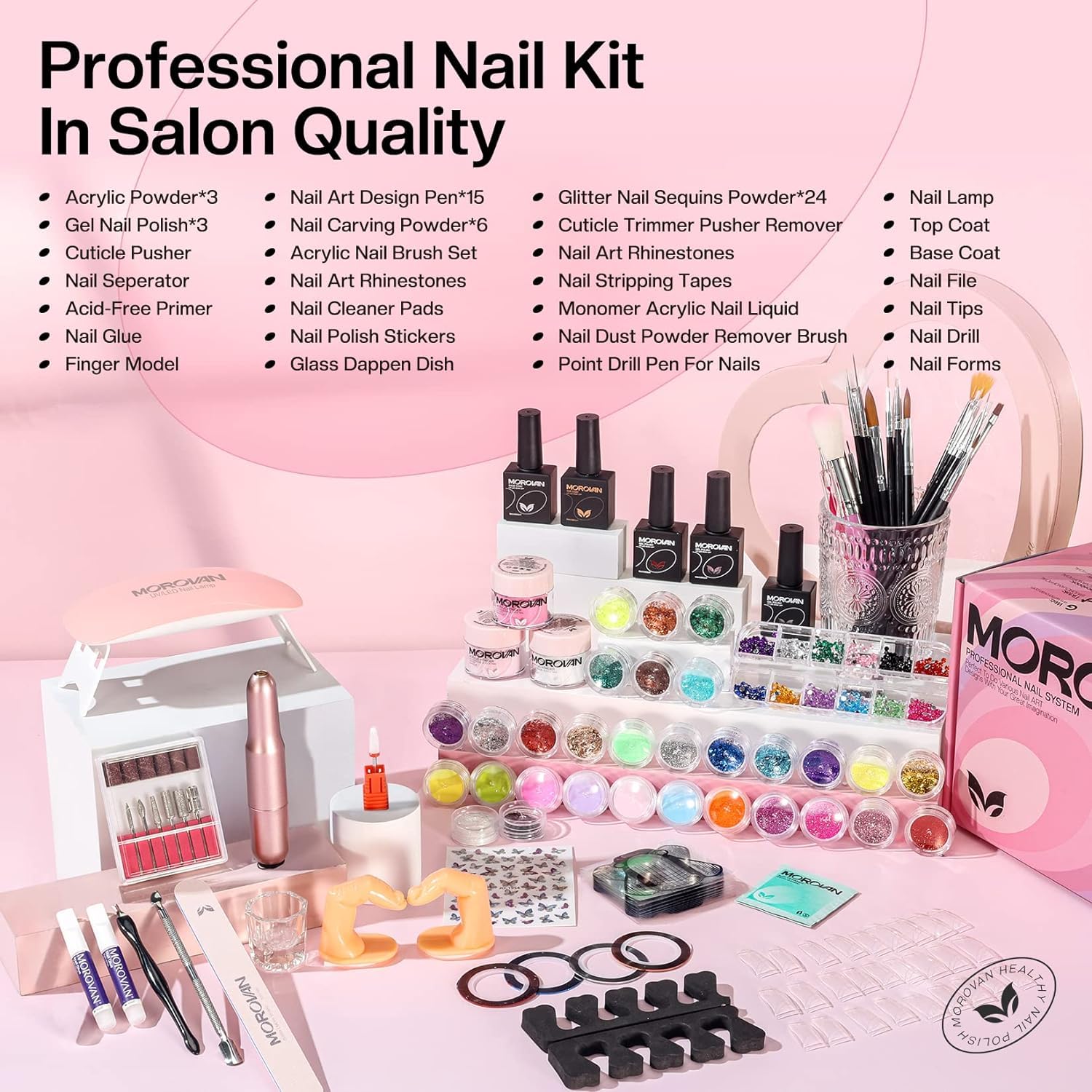 Morovan Acrylic Nail Kit With Drill