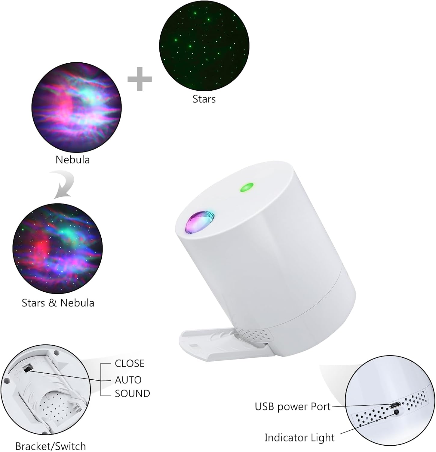 CAIYUE Star Projector Lamp