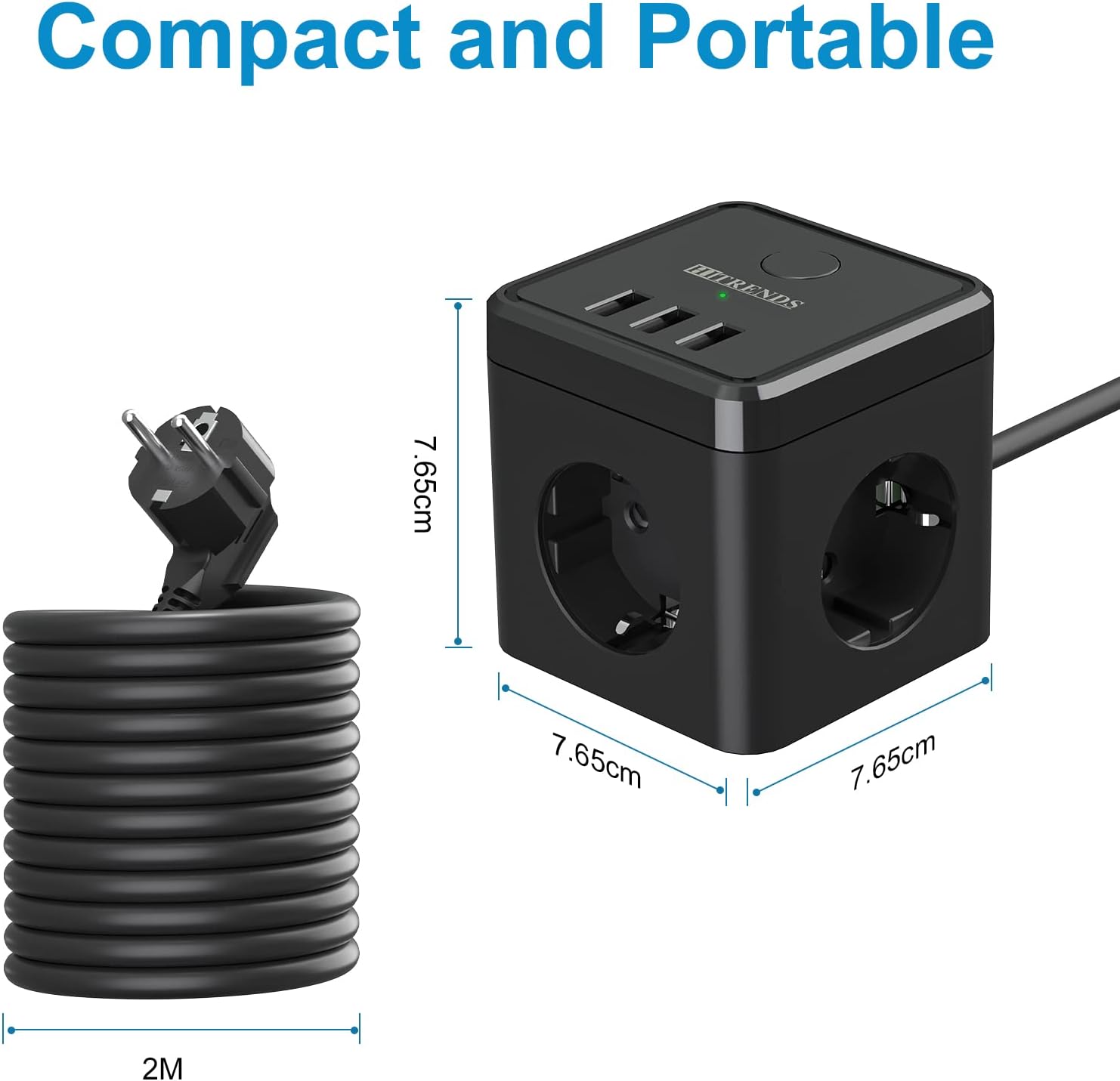 USB Cube Socket Power Strip