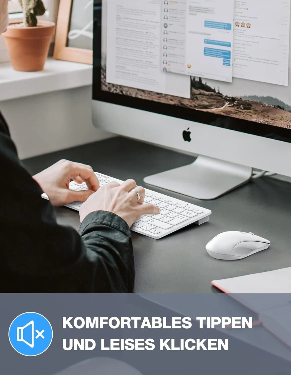 TECKNET Silent Wireless Keyboard