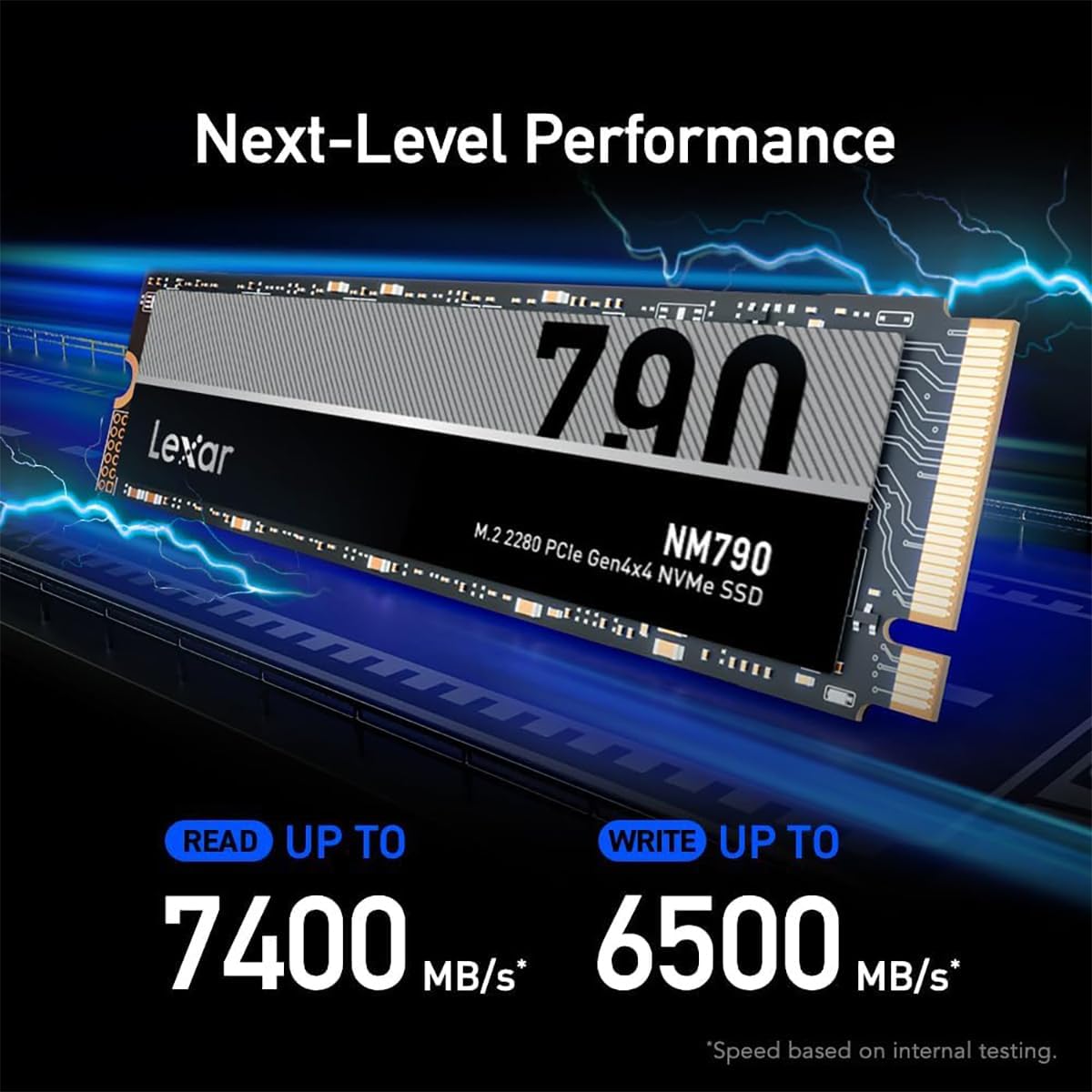 Lexar 1TB NM790 SSD PCIe Gen4 NVMe M.2 2280 Internal Solid State Driv