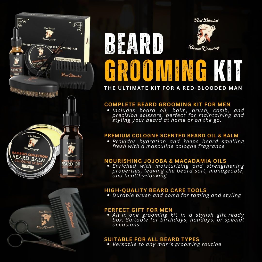 Red-Blooded Beard Grooming Kit