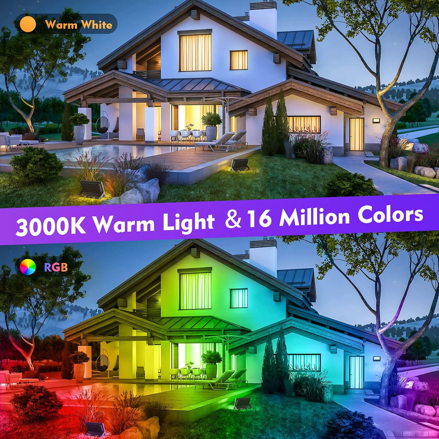 MEEKBOS RGB Flood Light 50W