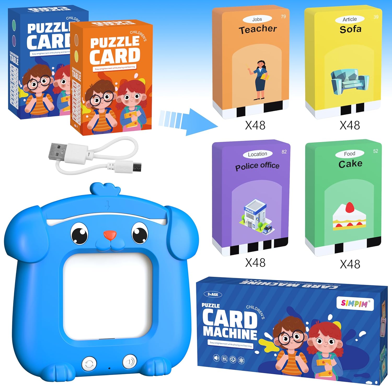 SIMPIM Flash Cards Educational Toy