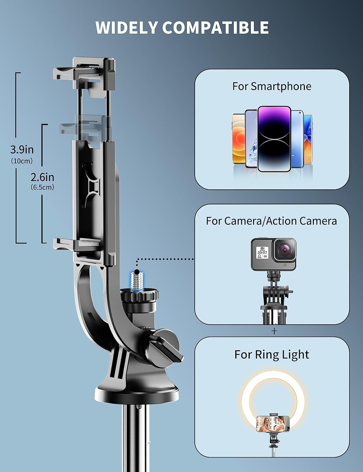 SelfieShow 71" Phone Tripod & Selfie Stick