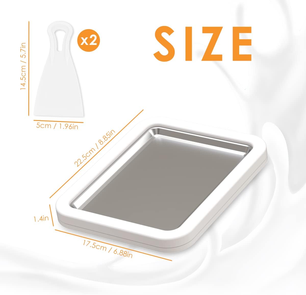 Ice Cream Roller Maker Pan With 2-spatulas