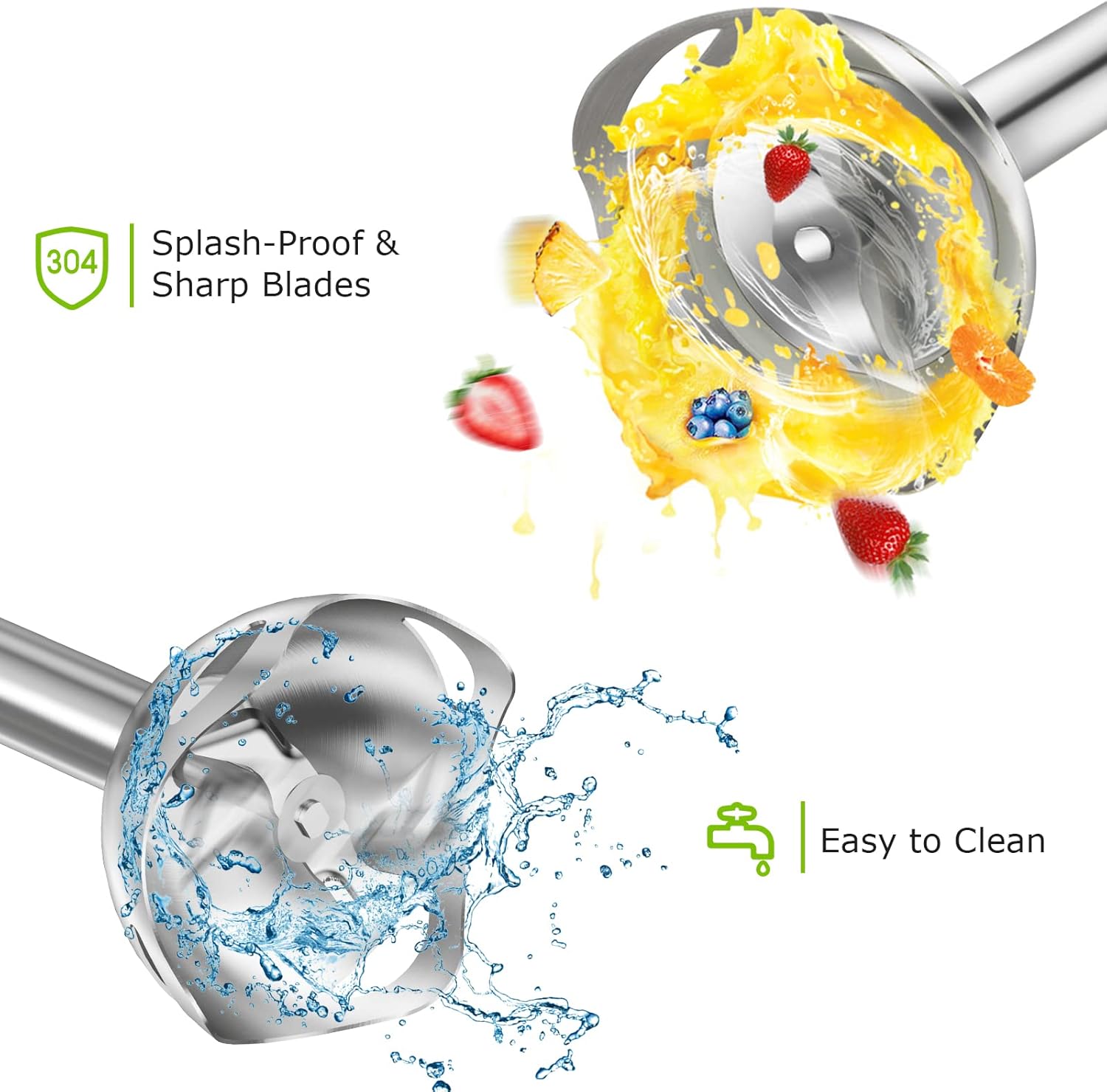 Bonsenkitchen 3-in-1 Electric Diver Blender