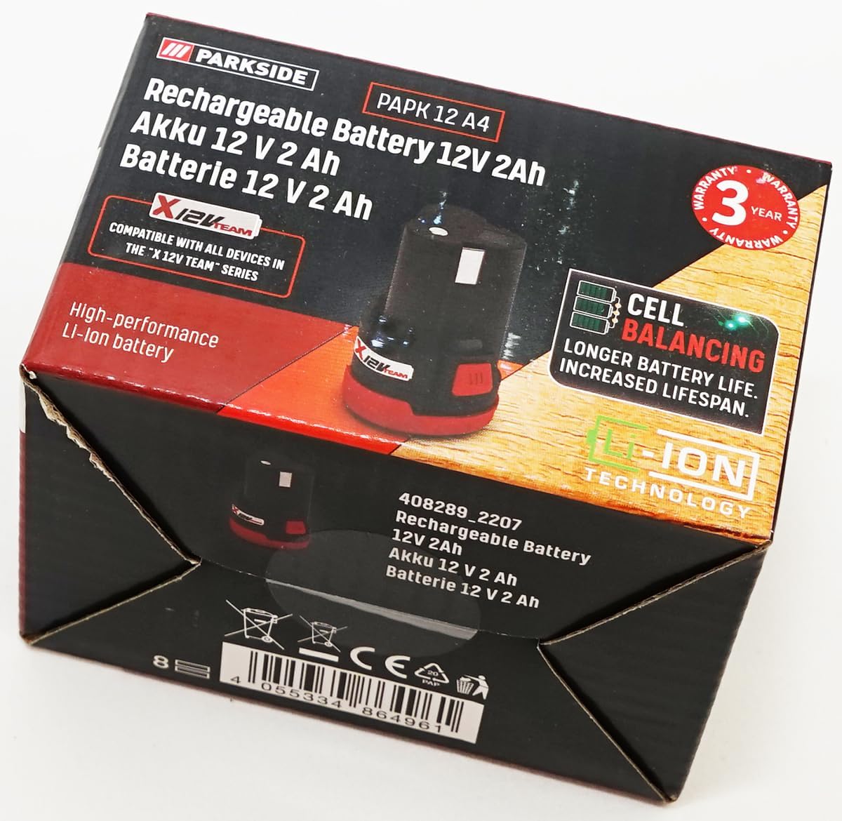 Parkside PAPK 12 A4 Battery 12 V